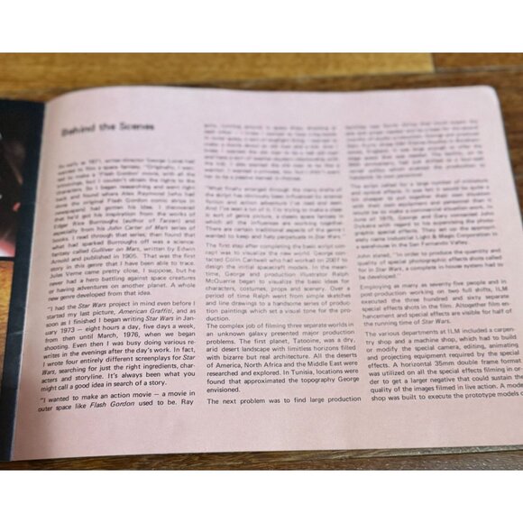 Star Wars 1977 Original Movie Premier Theater Souvenir Program Magazine 11.25x9 - Picture 9 of 9